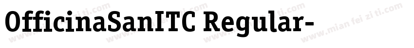 OfficinaSanITC Regular字体转换